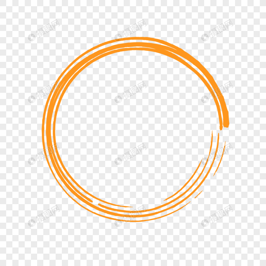 漆成橙色的圆圈图片