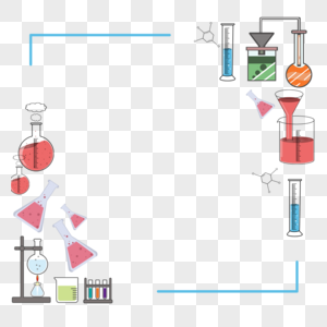 精致化学仪器药剂边框图片