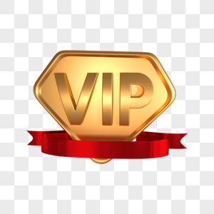 3d金属vip徽章高清图片