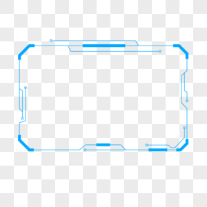 蓝色视频动态抽搐直播覆盖边框图片