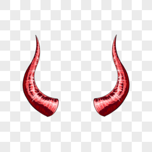 邪恶的红色恶魔魔鬼角图片素材