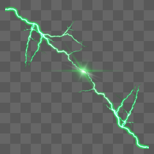 绿色闪电对冲光效图片