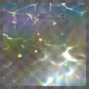水晶玻璃彩虹折射光效图片