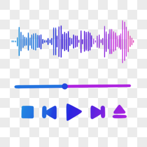 蓝紫色渐变音乐播放器图片