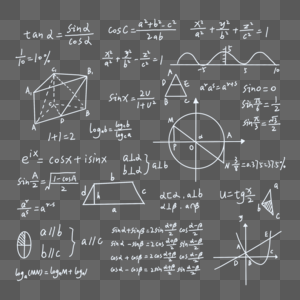 平铺黑板排列数学公式图片