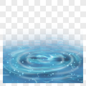 蓝色圆形水滴水波纹边框图片