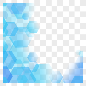 边框六边形几何形状抽象半透明蓝色图片