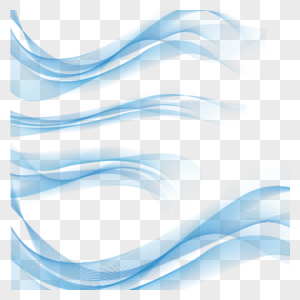 矢量精美的蓝色动态线条纹理弯曲的线条图片