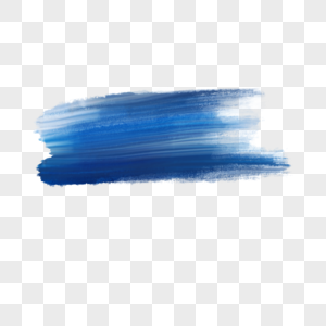 蓝色逼真三维自由水彩笔刷图片