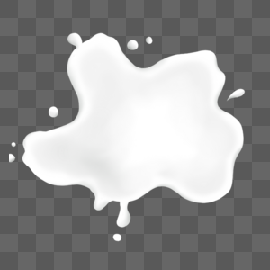 掉落下来飞溅的牛奶液体印记图片