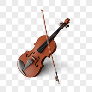 立体小提琴图片