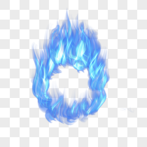 燃烧蓝色圆形火焰图片