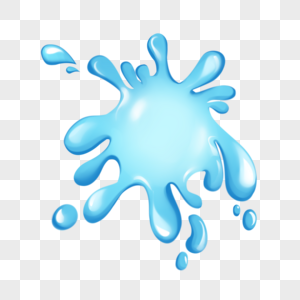 抽象水彩液体水溅水滴蓝色图片