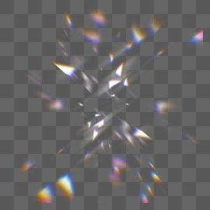 水晶钻石的彩虹玻璃折射光效图片