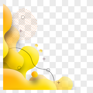 抽象流体sns黄色边框图片