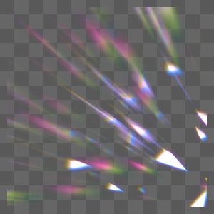 水晶钻石的彩虹折射光斑光效图片