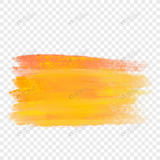 橙色水彩效果图片