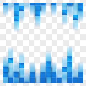 不规则渐变正方形叠加抽象线条蓝色边框图片