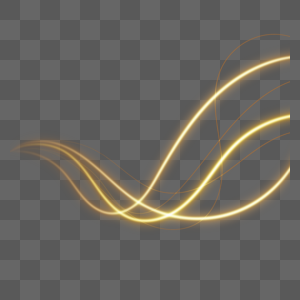 金色曲线抽象光效波浪图片