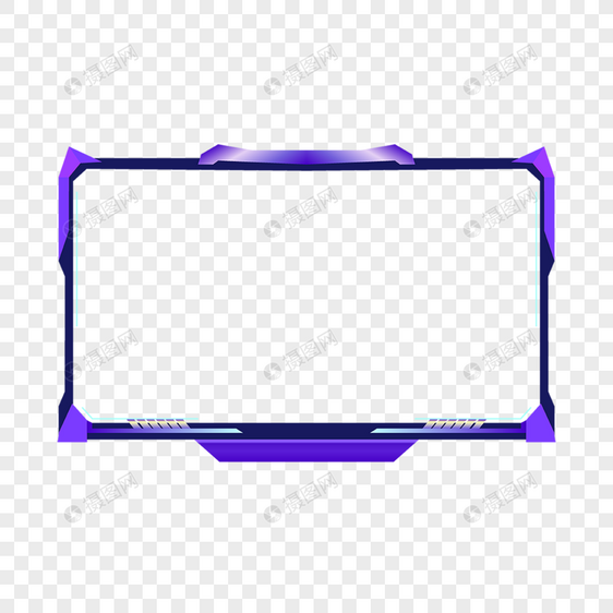 抽搐直播覆盖紫色角度冷边框图片