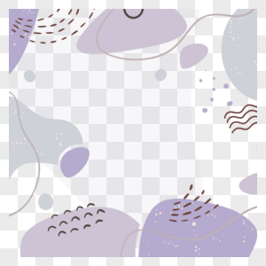 淡紫色抽象图案孟菲斯边框图片