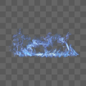 蓝色火堆燃烧光效图片