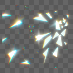 玻璃碎片的折射光效应图片