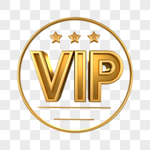 3d黄金vip徽章元素素材下载-正版素材402036796-摄图网