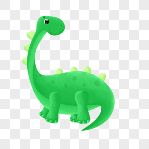 水彩绿色恐龙怪物图片