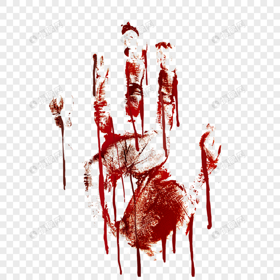 手掌印万圣节恐怖血液涂鸦图片