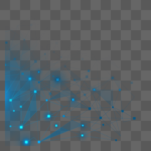 蓝色抽象多边形连接网络图片
