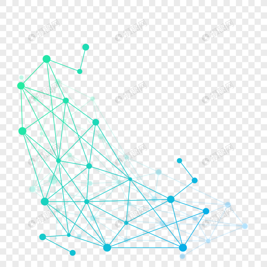 抽象波点科技线条图片