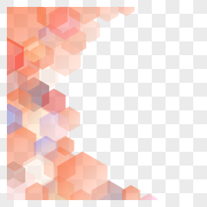 边框六边形几何渐变抽象橙色图片