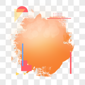 边框笔刷半色调光效抽象渐变橙色图片