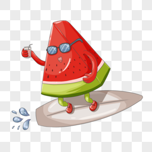 夏季西瓜冲浪水果饮料图片