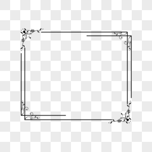 复古花纹黑白边框图片