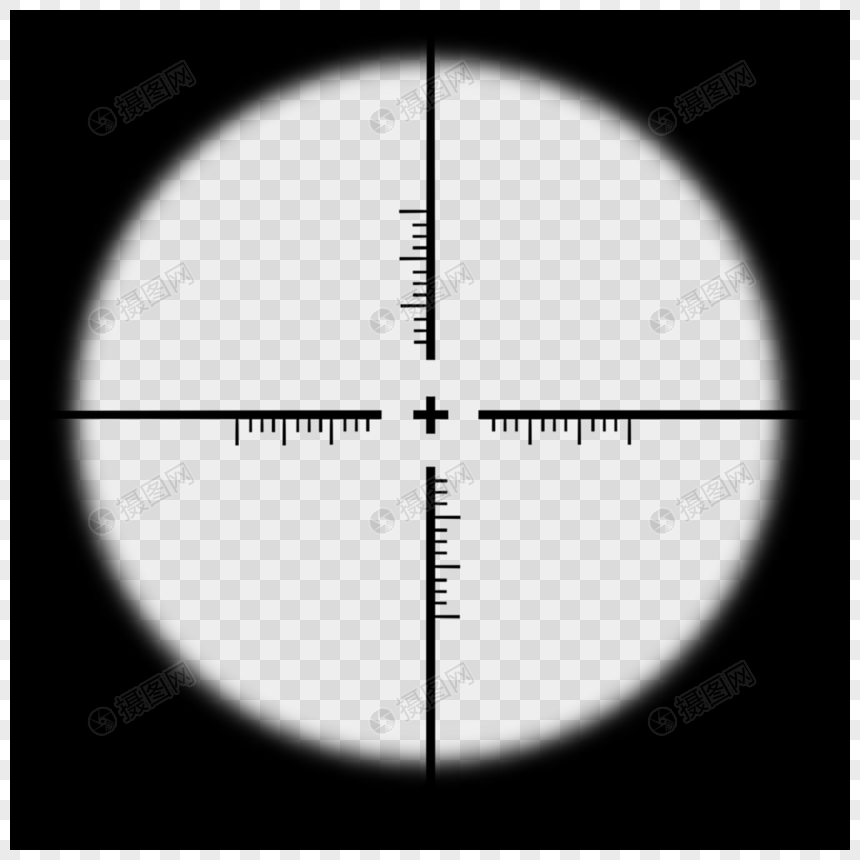 瞄准镜十字瞄准线视图图片