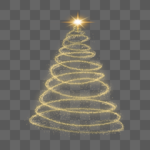 圣诞灯效螺旋金色灯条图片
