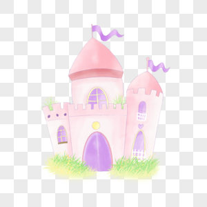 水彩公主城堡梦幻图片