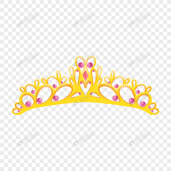 粉色钻石金色公主王冠图片