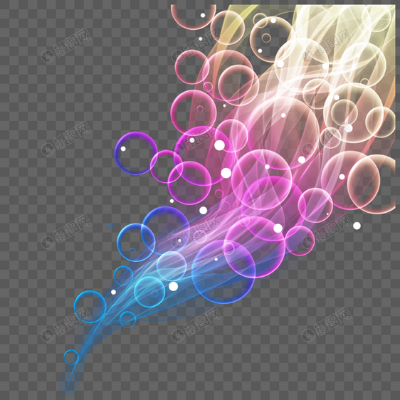 彩虹圈边框漩涡气泡图片