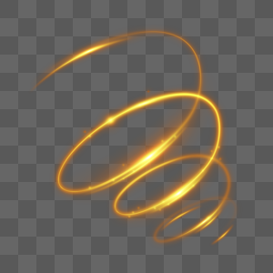 抽象光效金色螺旋线型高清图片