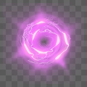 紫色发光闪电光效雷电图片