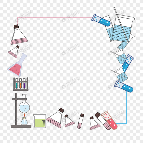 丰富化学药剂器材边框图片