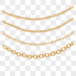 金属项链金色链条装饰图片