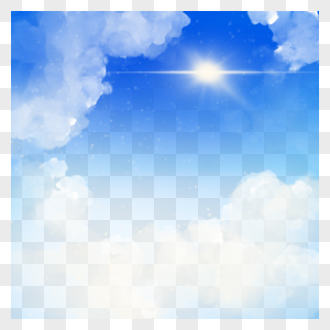 蓝天白云写实自然风光图片