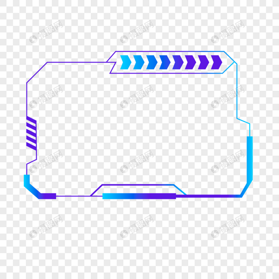 蓝紫色几何线抽搐直播直播覆盖边框图片