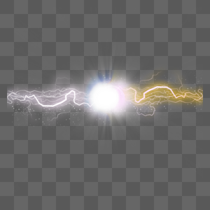 光束碰撞发光闪电光效图片