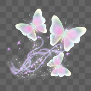 金粉光效抽象渐变蝴蝶图片