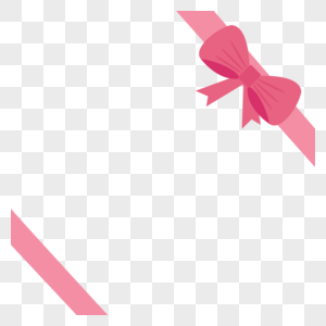 粉红丝带蝴蝶结边框图片